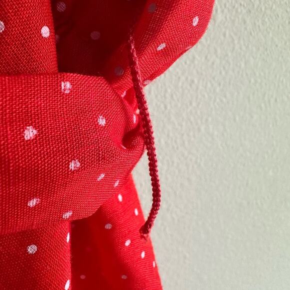 Vintage 80s Frederick’s of Hollywood Red Polka Dot Ruffle Dress Size 11 Pin-Up - Picture 6 of 8